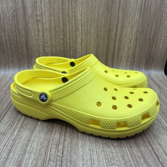 Crocs Classic Clog Yellow Slip On Waterproof Sandals Men's Size 11 - Picture 1 of 7